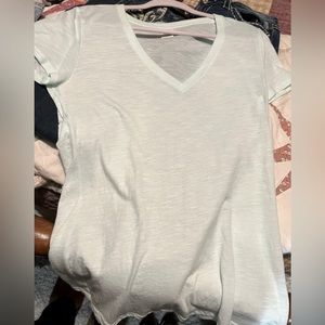 Mint Green pink v neck tshirt